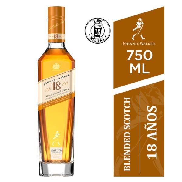 whisky johnnie walker gold 18 años  6x 750